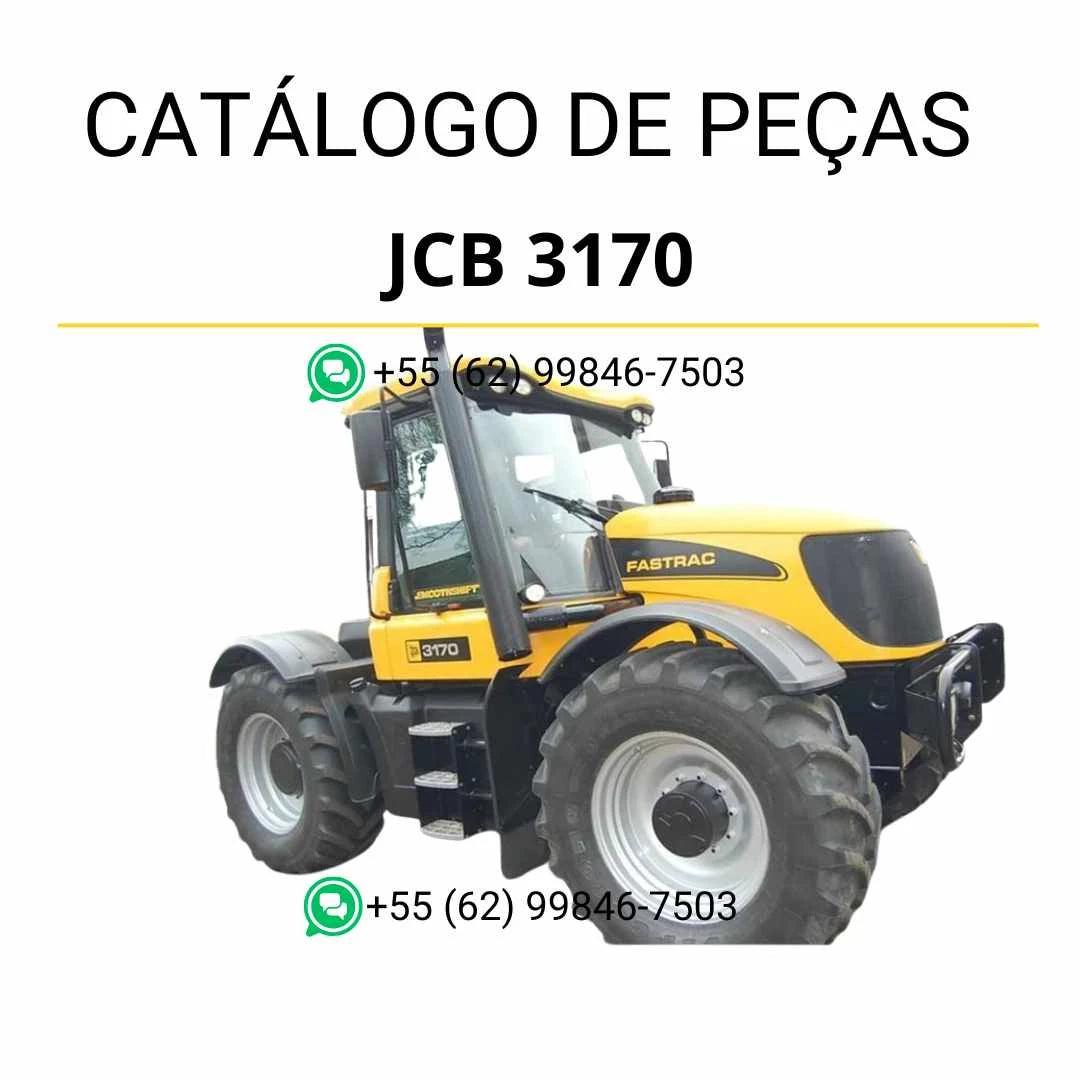Catálogo de peças JCB 3170 Fastrac em PDF com ilustrações técnicas detalhadas e identificação completa dos componentes originais