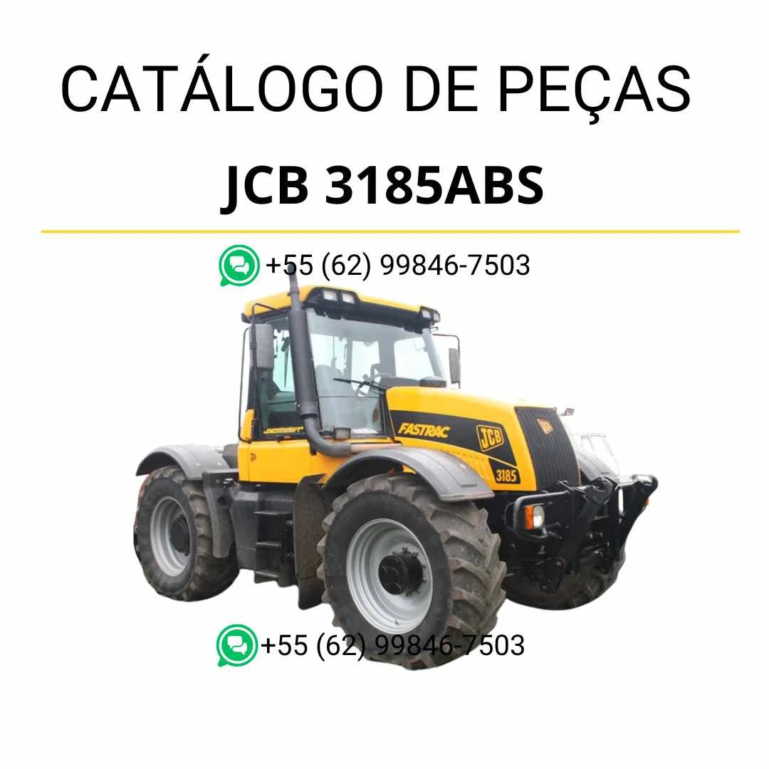 Catálogo de peças JCB 3185ABS Fastrac em PDF com diagramas técnicos detalhados e identificação completa de componentes originais