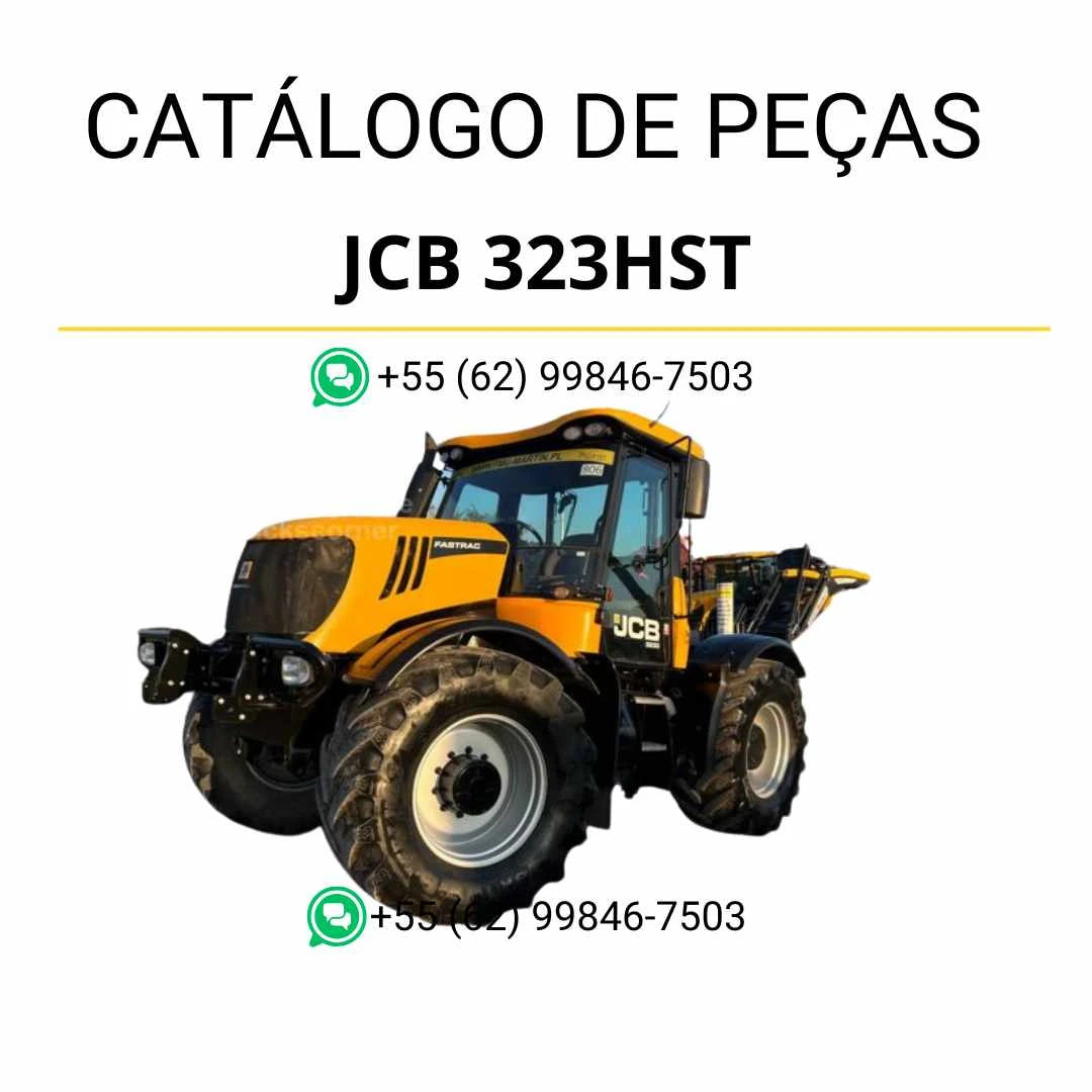 Catálogo de peças JCB 323HST para trator em PDF com ilustrações técnicas e identificação completa dos componentes originais