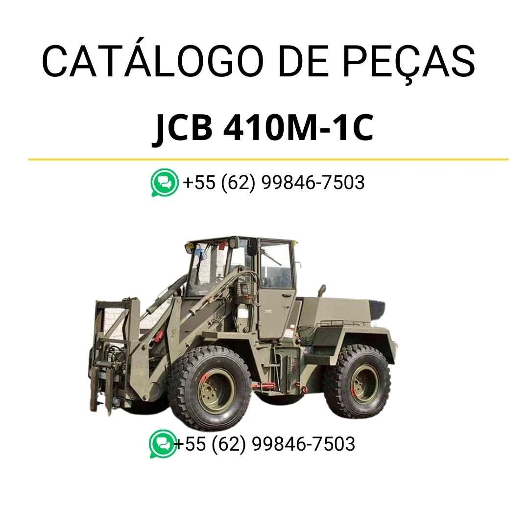 Catálogo de peças JCB 410M-1C para máquinas militares em PDF, com vistas explodidas e identificação precisa dos componentes originais