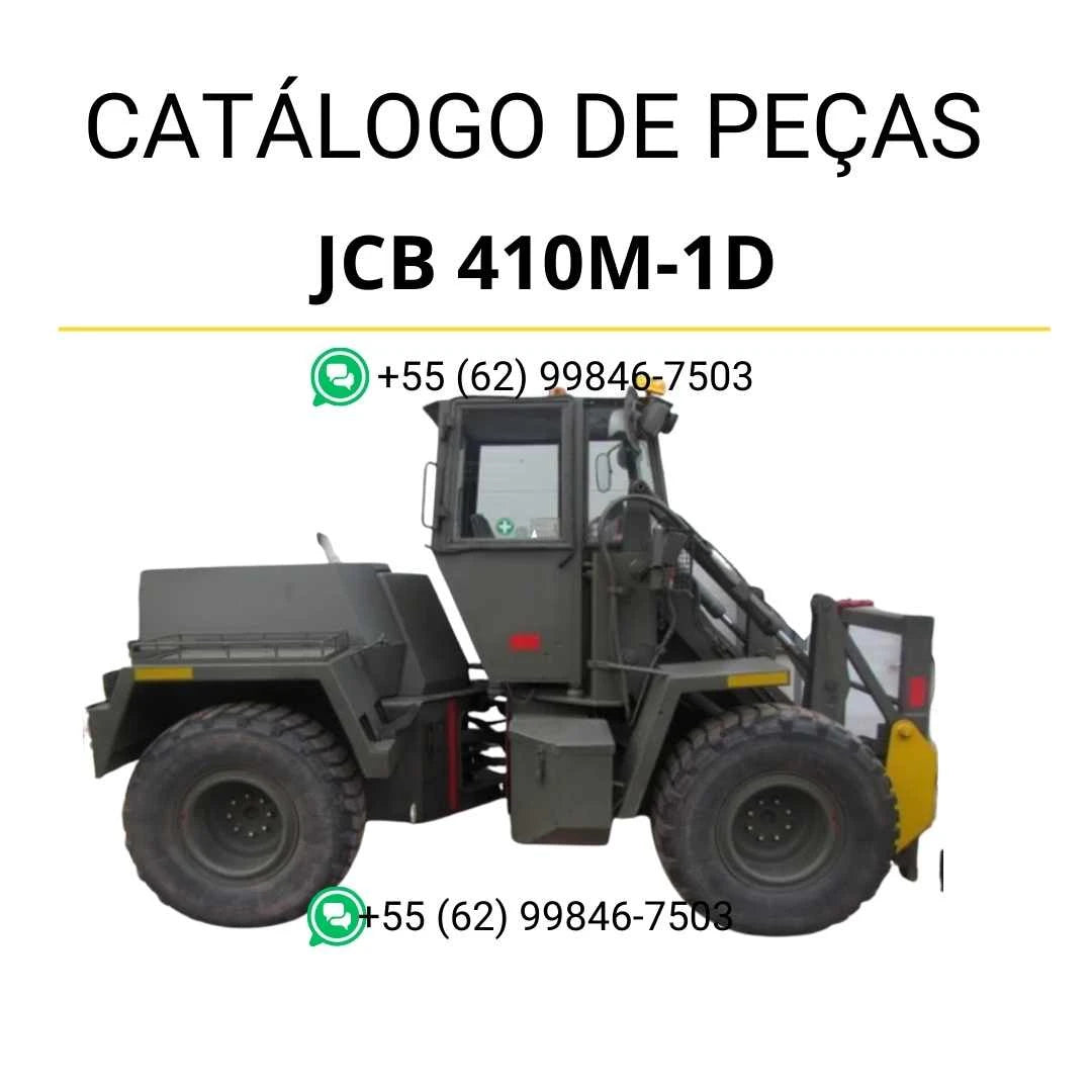Catálogo de peças JCB 410M-1D para máquinas militares em PDF, com diagramas técnicos e identificação completa dos componentes originais