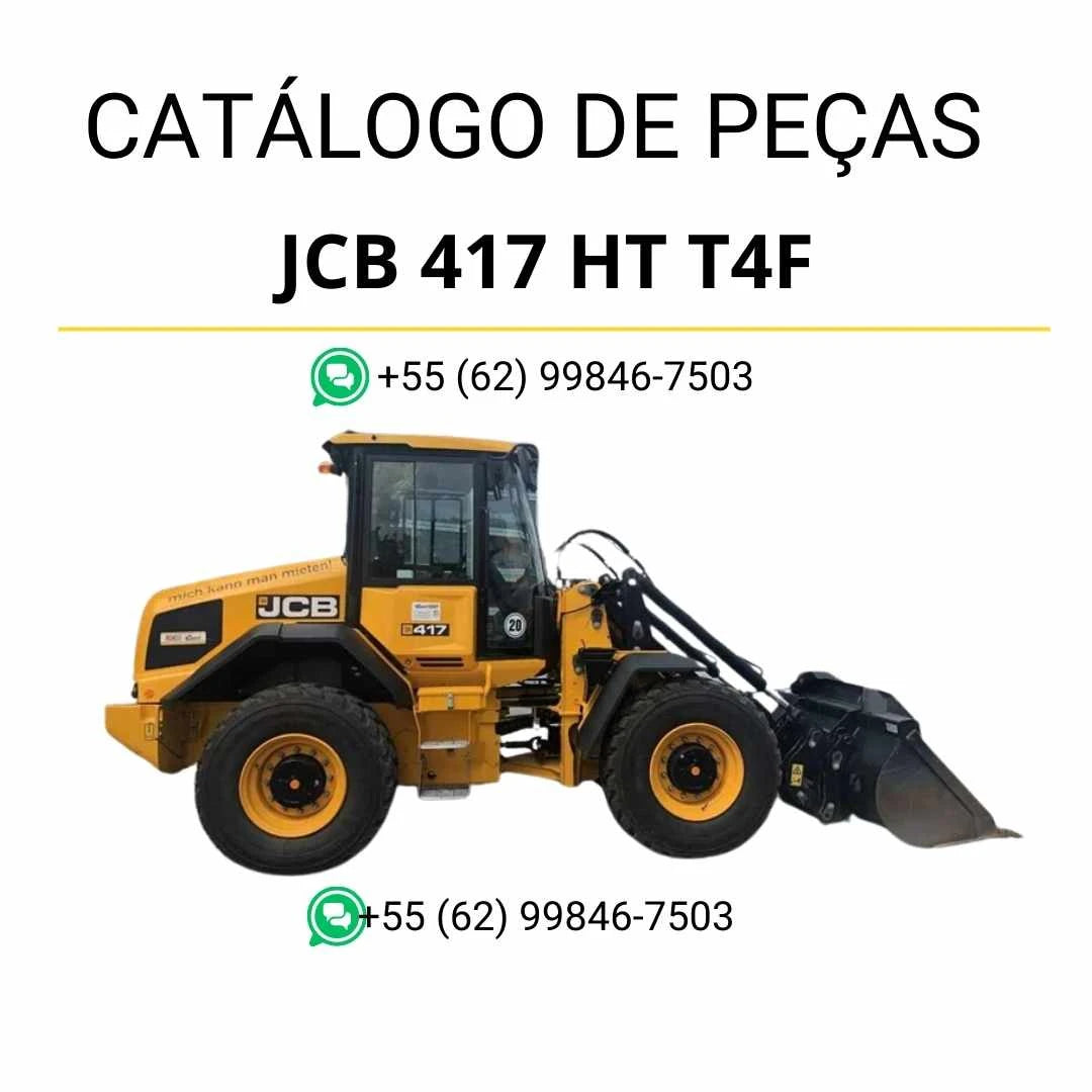 Catálogo de peças JCB 417 HT T4F em PDF com diagramas técnicos completos e identificação detalhada dos componentes do carregador de rodas