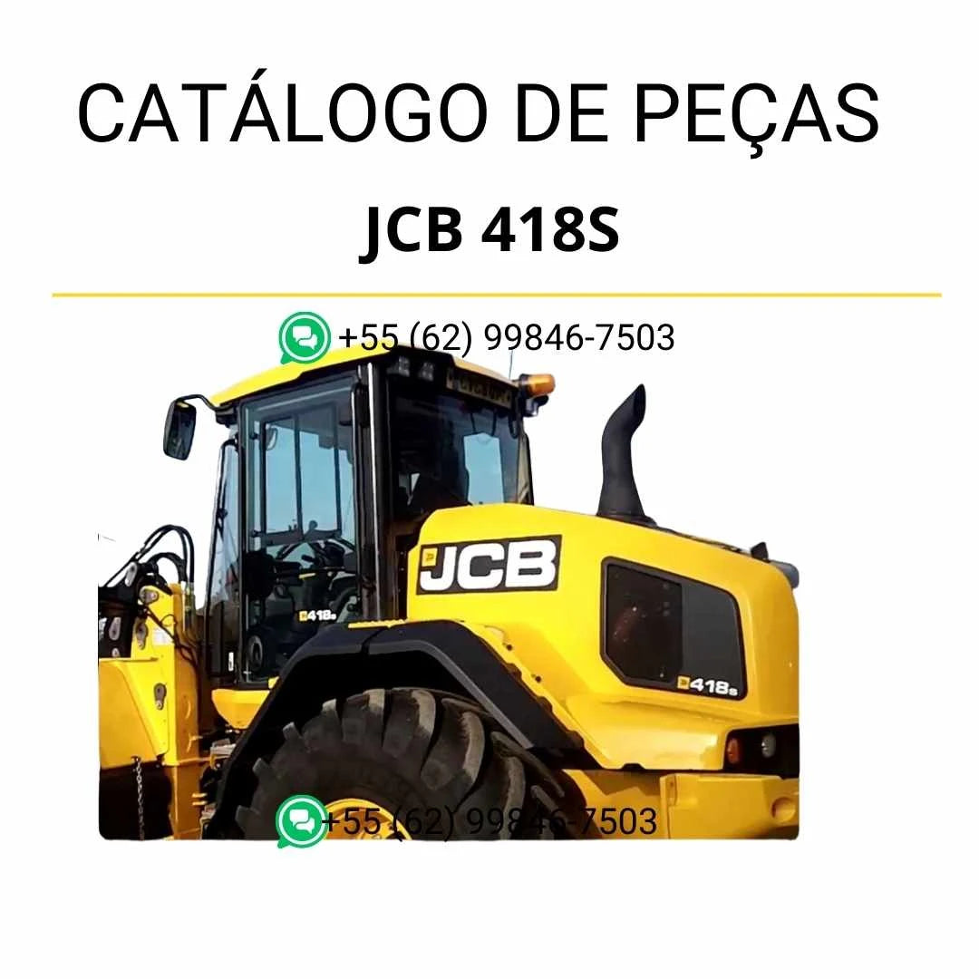 Catálogo de peças JCB 418S em PDF com diagramas e identificação detalhada dos componentes do carregador de rodas