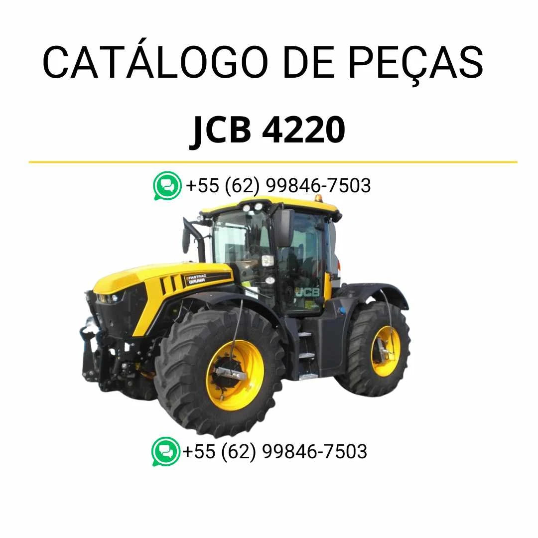 Catálogo de peças JCB 4220 Fastrac em PDF com diagramas ilustrados e identificação completa dos componentes originais