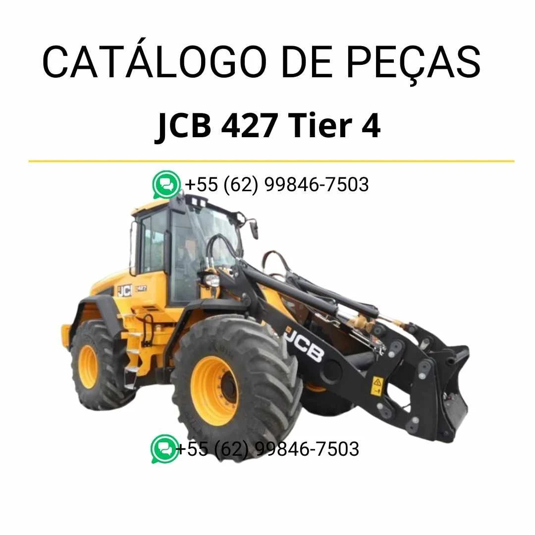 Catálogo de peças JCB 427 Tier 4 em PDF com diagramas ilustrados e componentes originais do carregador de rodas
