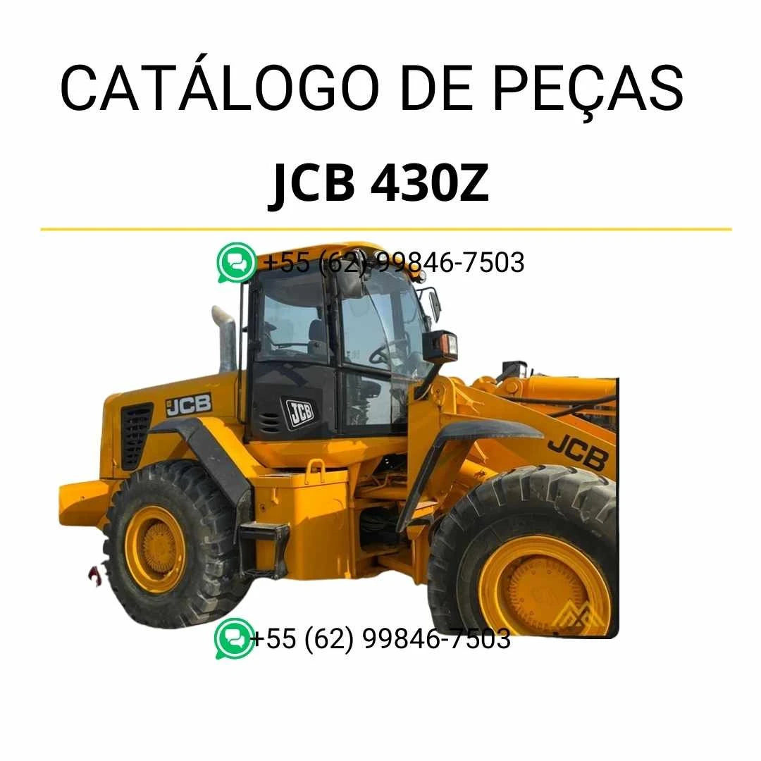 Catálogo de peças JCB 430Z em PDF com diagramas detalhados e lista completa de componentes do carregador de rodas