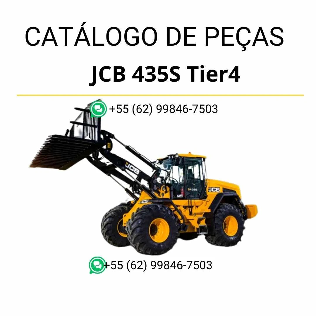 Catálogo de peças JCB 435S Tier 4 em PDF com diagramas detalhados e lista completa de componentes do carregador de rodas