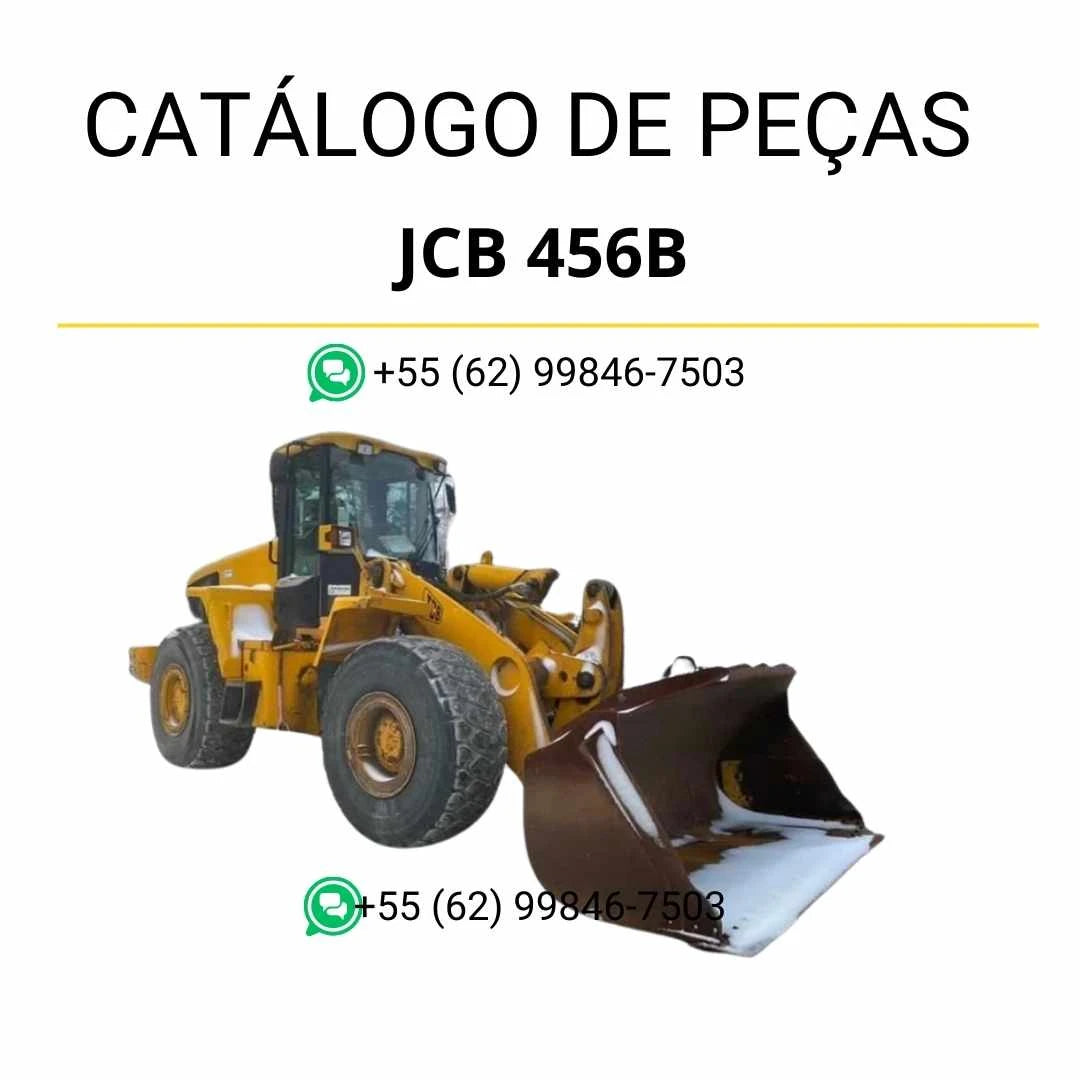 Catálogo de peças JCB 456B em PDF com diagramas técnicos e lista detalhada de componentes do carregador de rodas
