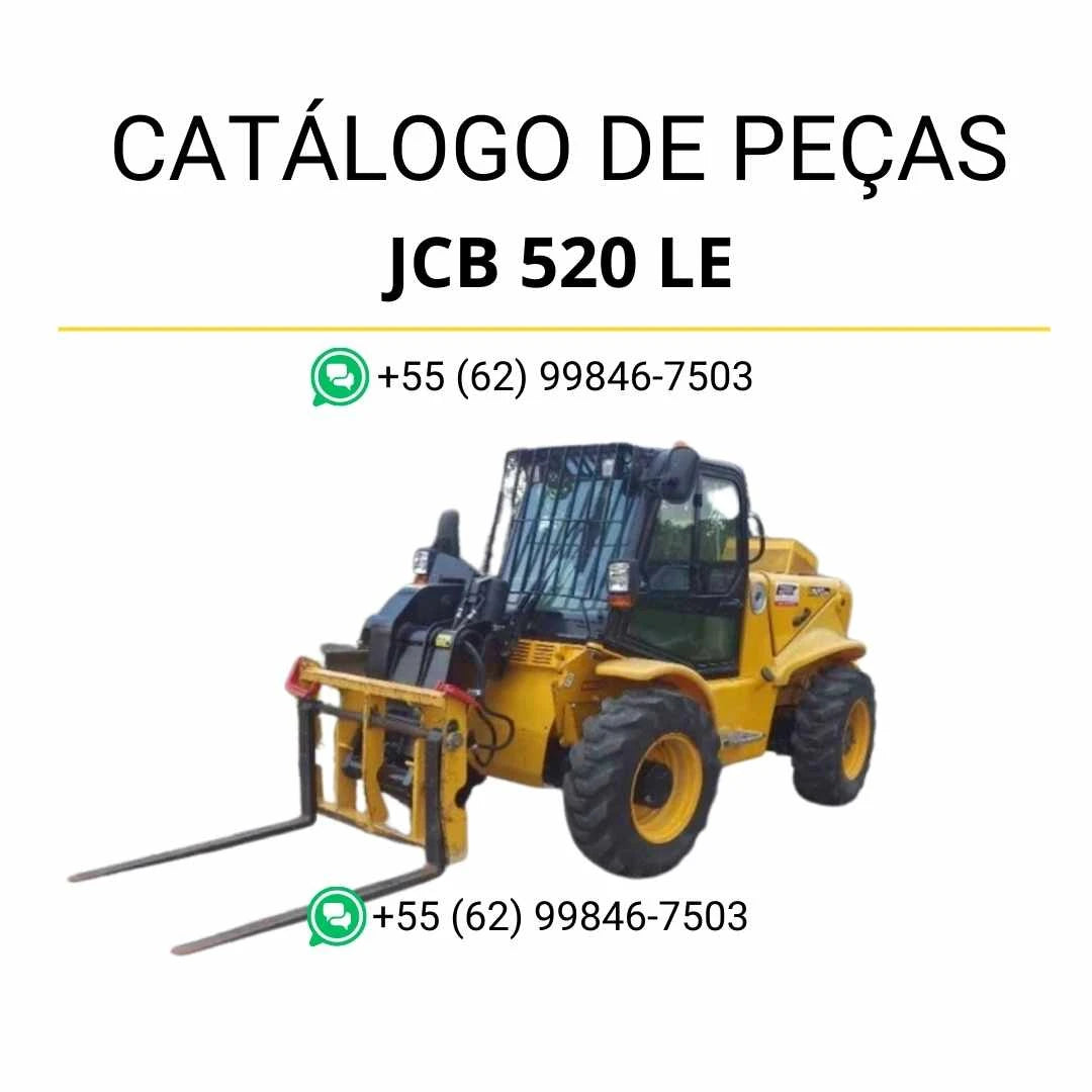 Catálogo de peças JCB 508C-LE para manipuladores telescópicos em PDF, com ilustrações técnicas detalhadas e identificação completa dos componentes