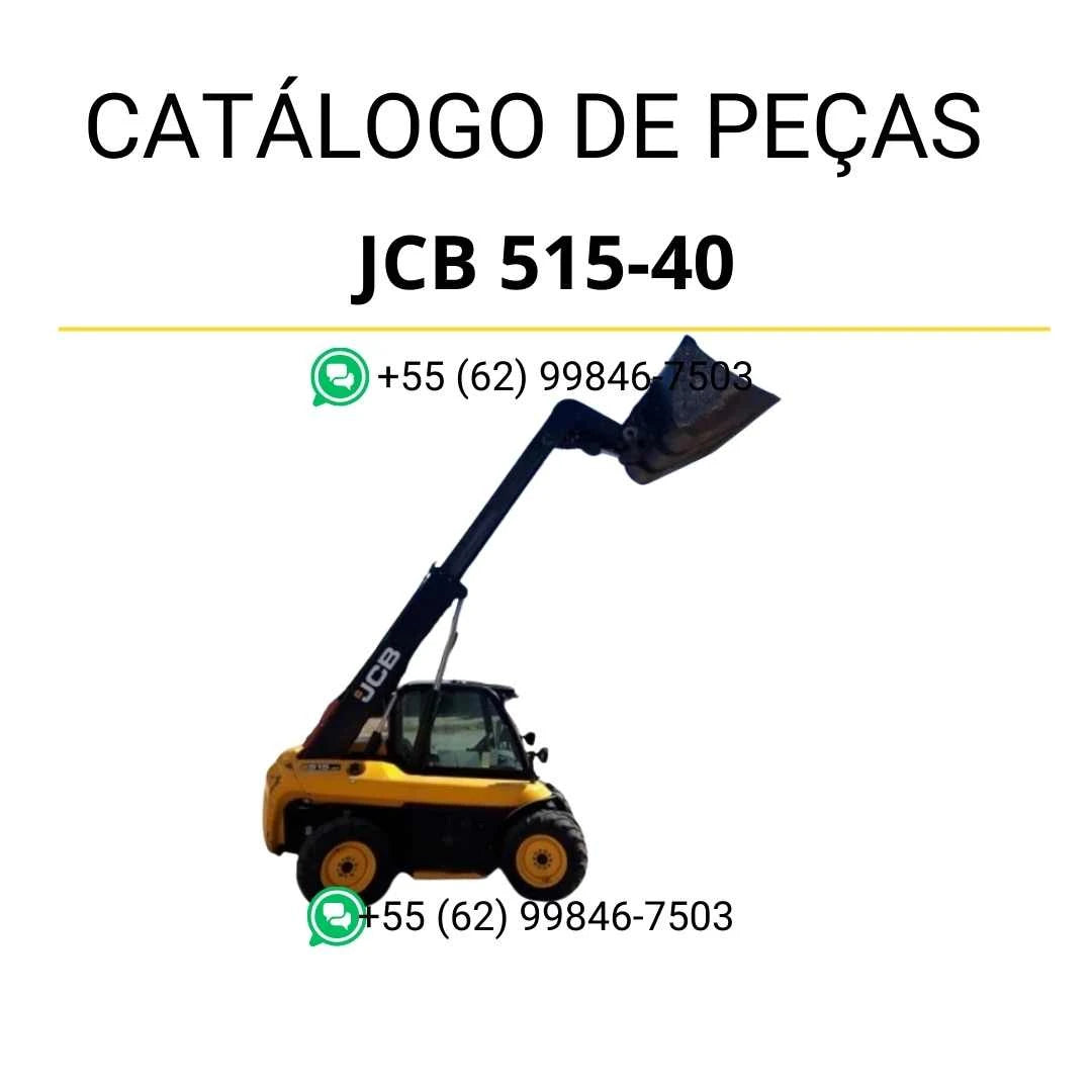 Catálogo de peças JCB 515-40 para máquinas militares em PDF, com vistas explodidas e identificação detalhada de componentes originais