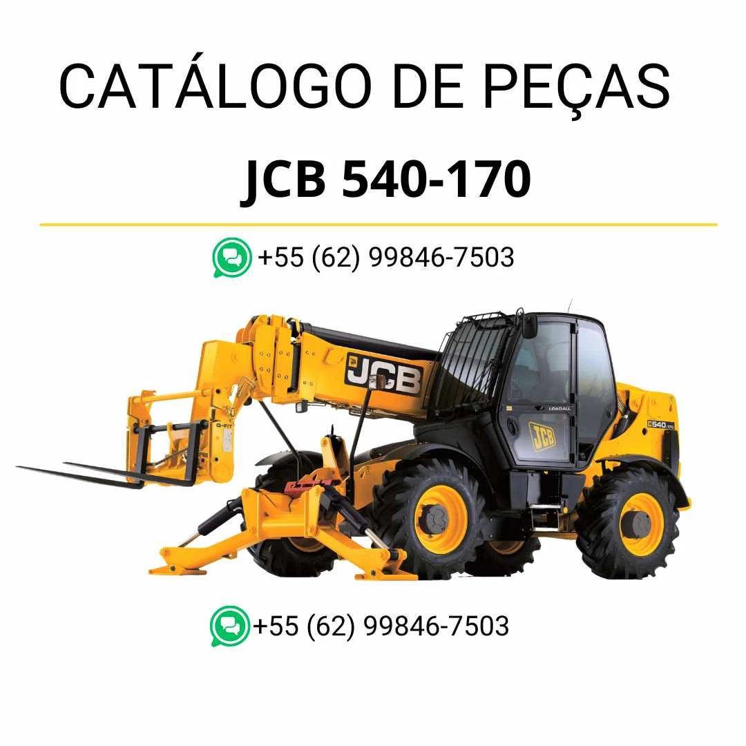 Catálogo de peças JCB 540-170 em PDF com ilustrações técnicas e identificação completa dos componentes do manipulador telescópico