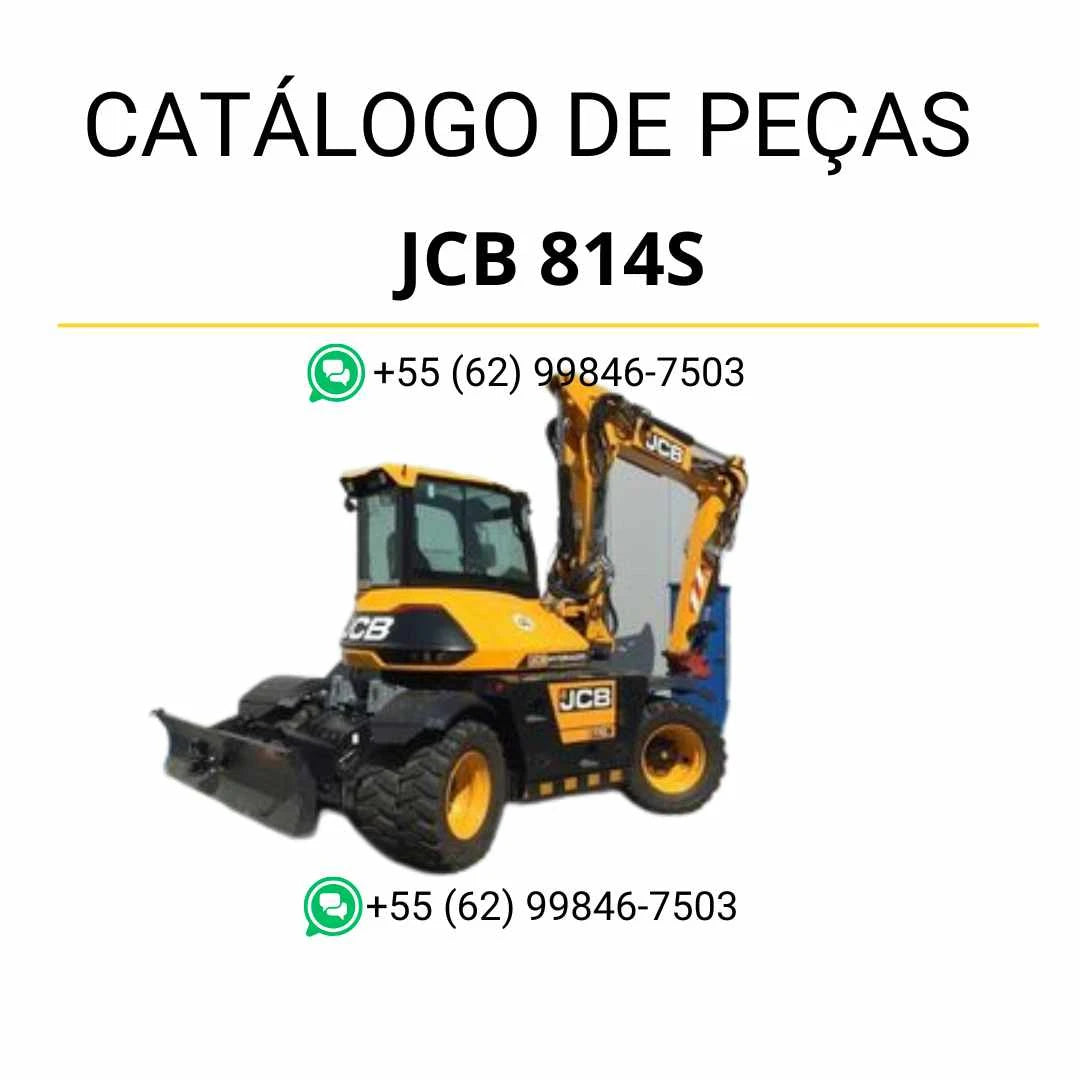 Catálogo de peças JCB 814S R Master em PDF com diagramas completos, identificação de componentes e detalhes técnicos das mini escavadoras de rastos.