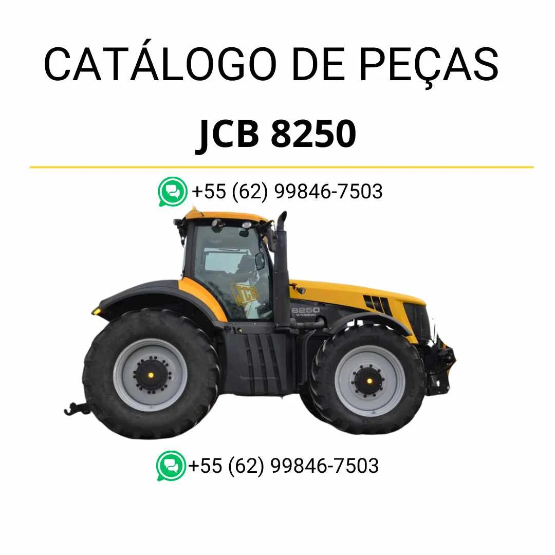 Catálogo de peças JCB 8250 Fastrac em PDF com diagramas técnicos detalhados e identificação completa dos componentes originais