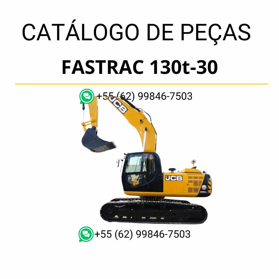 Catálogo de peças JCB Fastrac 130t-30 em PDF com ilustrações técnicas e identificação completa de componentes e conjuntos originais