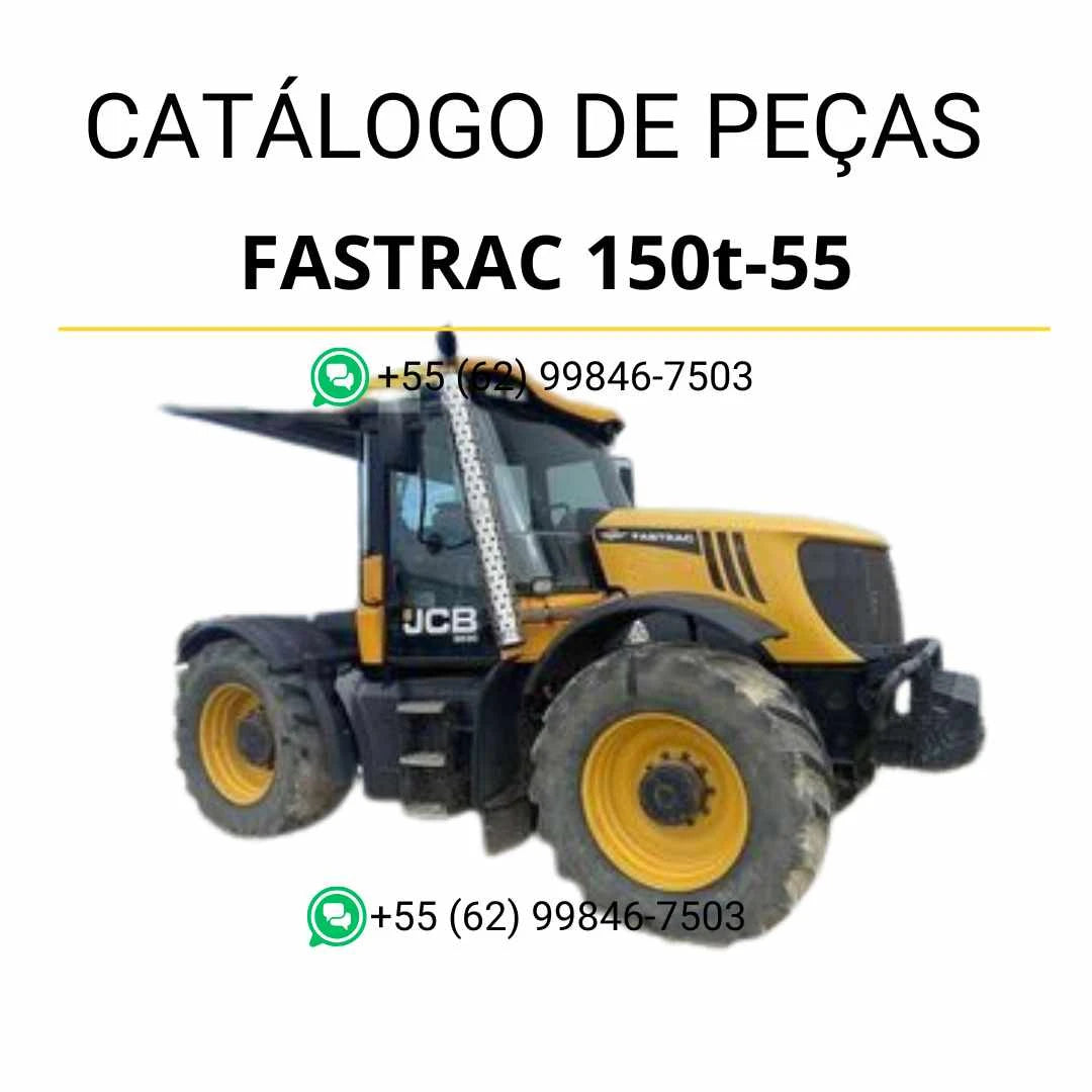 Catálogo de peças JCB Fastrac 150t-55 em PDF com ilustrações técnicas e identificação detalhada de todos os componentes originais