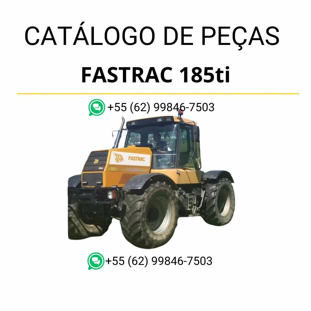 Catálogo de peças JCB Fastrac 185ti em PDF com diagramas técnicos detalhados e identificação completa de componentes originais