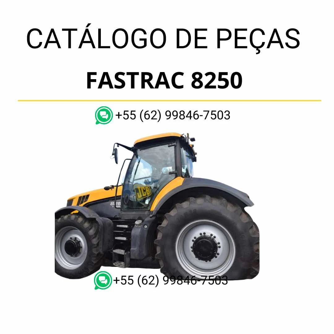 Catálogo de peças JCB Fastrac 8250 em PDF com ilustrações técnicas detalhadas e identificação completa dos componentes originais