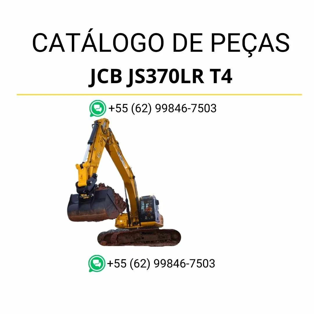 Catálogo de peças JCB JS370LR T4 em PDF com diagramas completos e identificação detalhada dos componentes da escavadeira