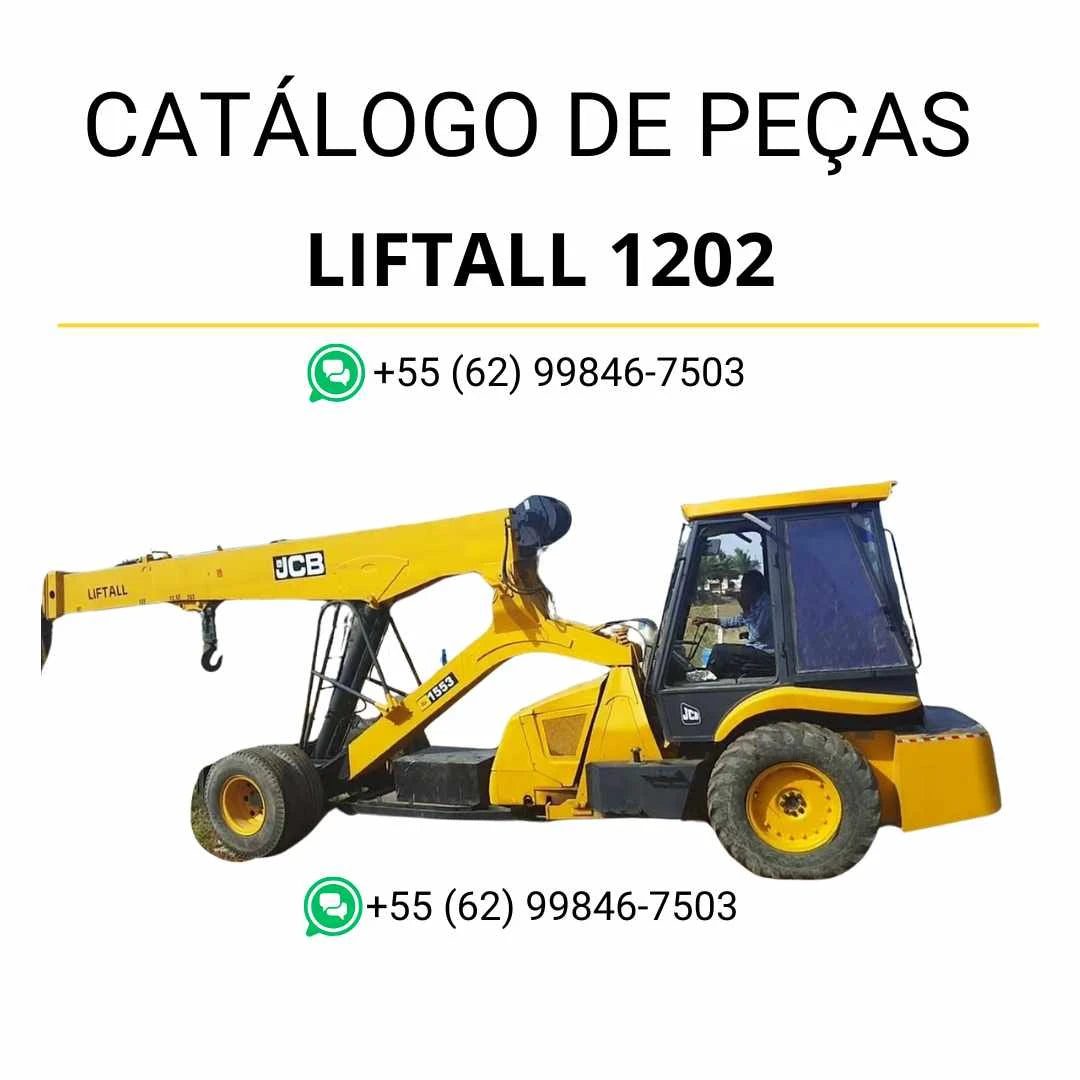 Catálogo de peças JCB Liftall 1202-1253 em PDF com ilustrações técnicas e identificação completa dos componentes originais