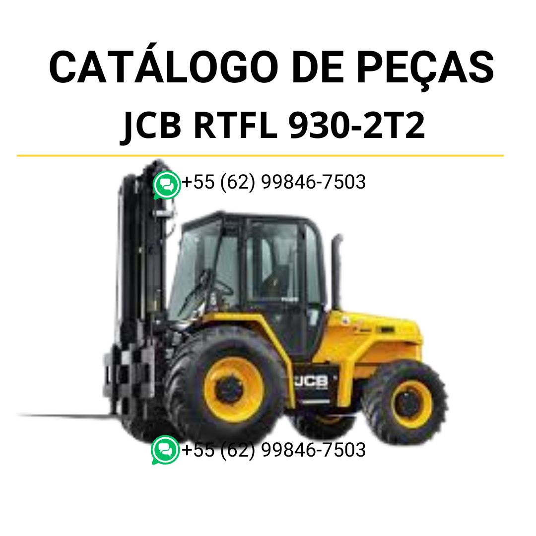 Catálogo de peças JCB RTFL 930-2T2 em PDF com ilustrações técnicas e lista completa de componentes originais da empilhadeira.