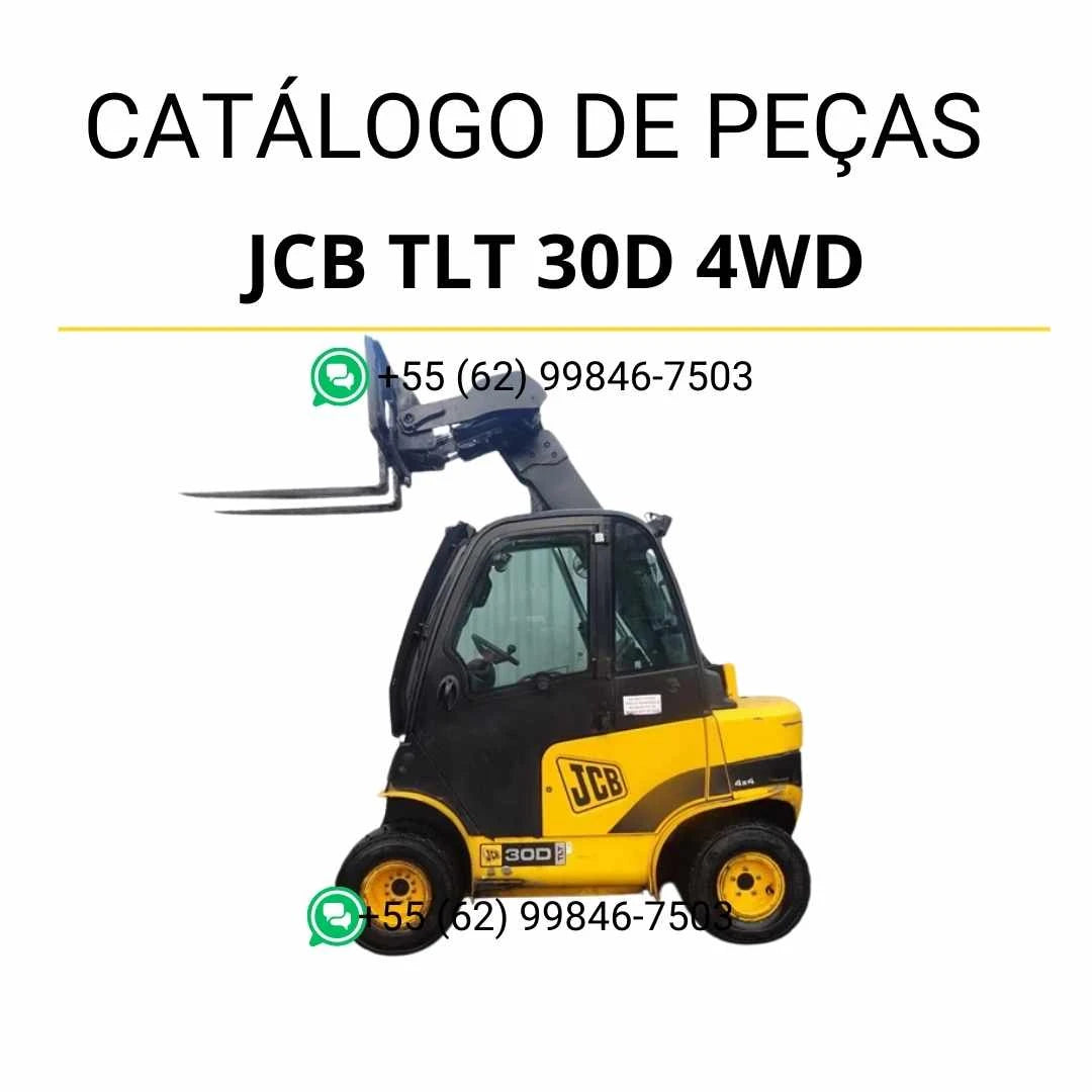 Catálogo de peças JCB TLT 30D 4WD em PDF, com vistas explodidas, componentes originais e detalhes técnicos completos do Teletruk.