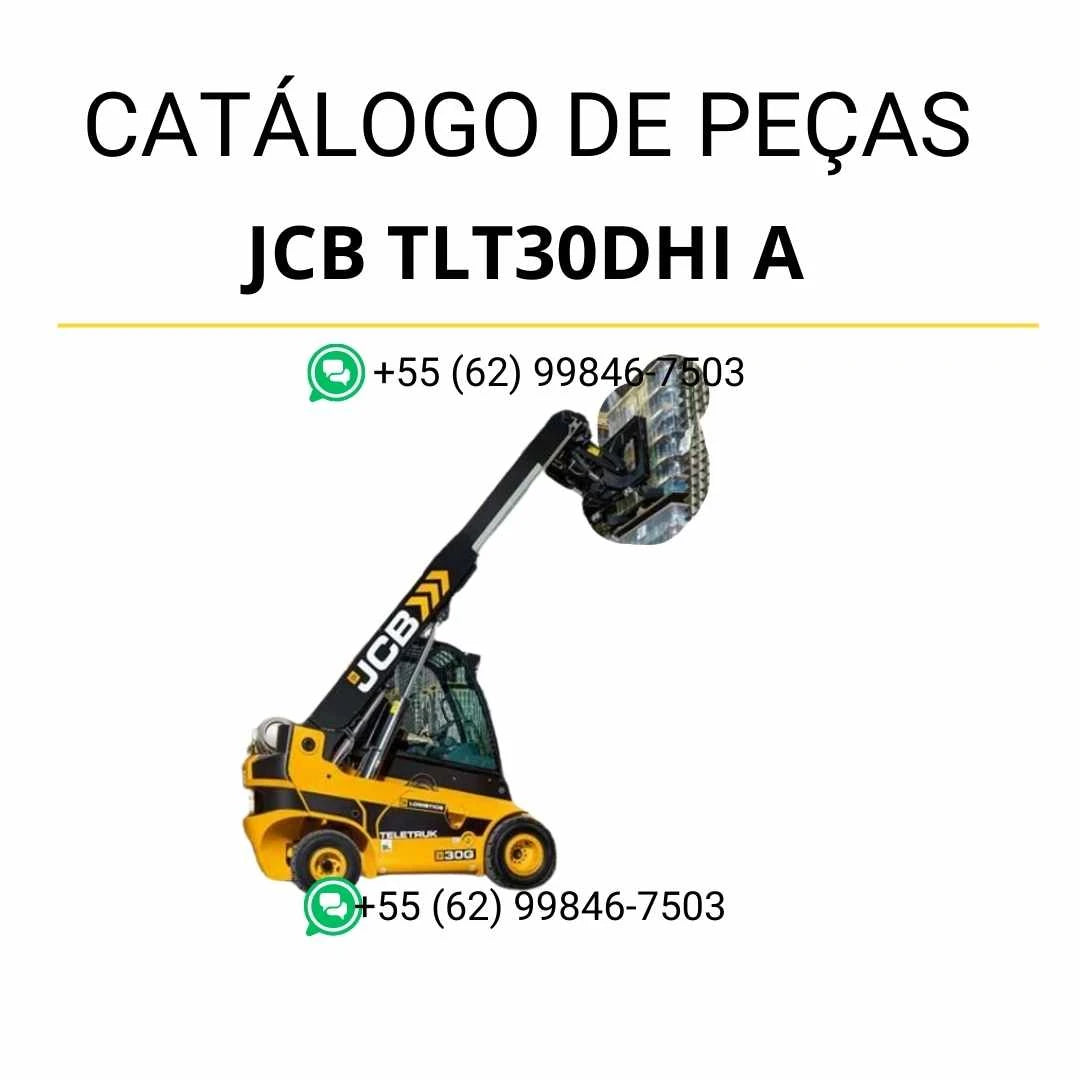 Catálogo de peças JCB TLT30DHI A em PDF, com vistas técnicas detalhadas, diagramas completos e identificação dos componentes do Teletruk.