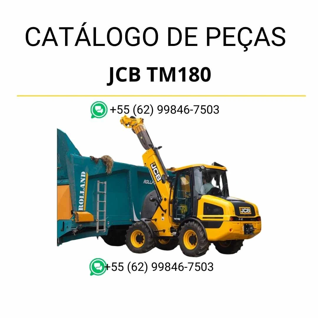 Catálogo de peças JCB TM180 em PDF com ilustrações detalhadas e componentes do carregador de rodas para manutenção precisa
