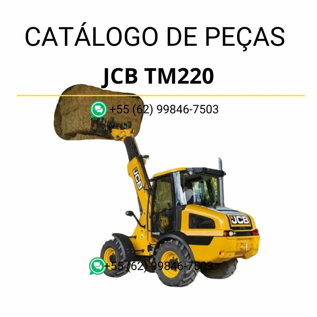 Catálogo de peças JCB TM220 em PDF com diagramas técnicos, identificação de componentes e referências completas do carregador de rodas