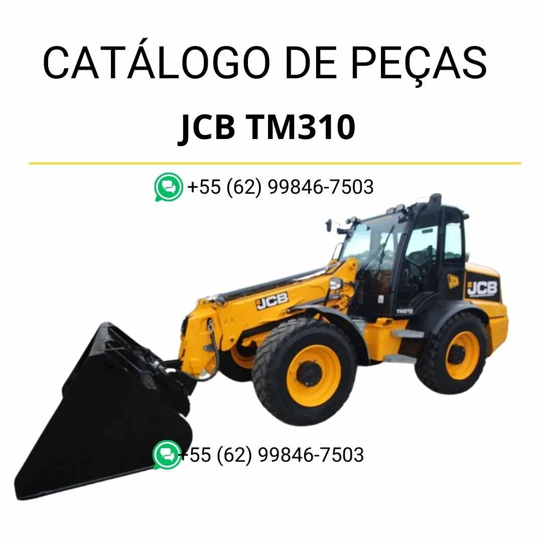 Catálogo de peças JCB TM310 em PDF com esquemas técnicos e lista completa de componentes do carregador de rodas