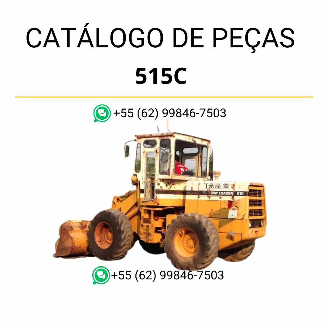 Catálogo de peças Komatsu 510C e 515C em PDF, com ilustrações técnicas e lista completa de componentes das carregadeiras de rodas