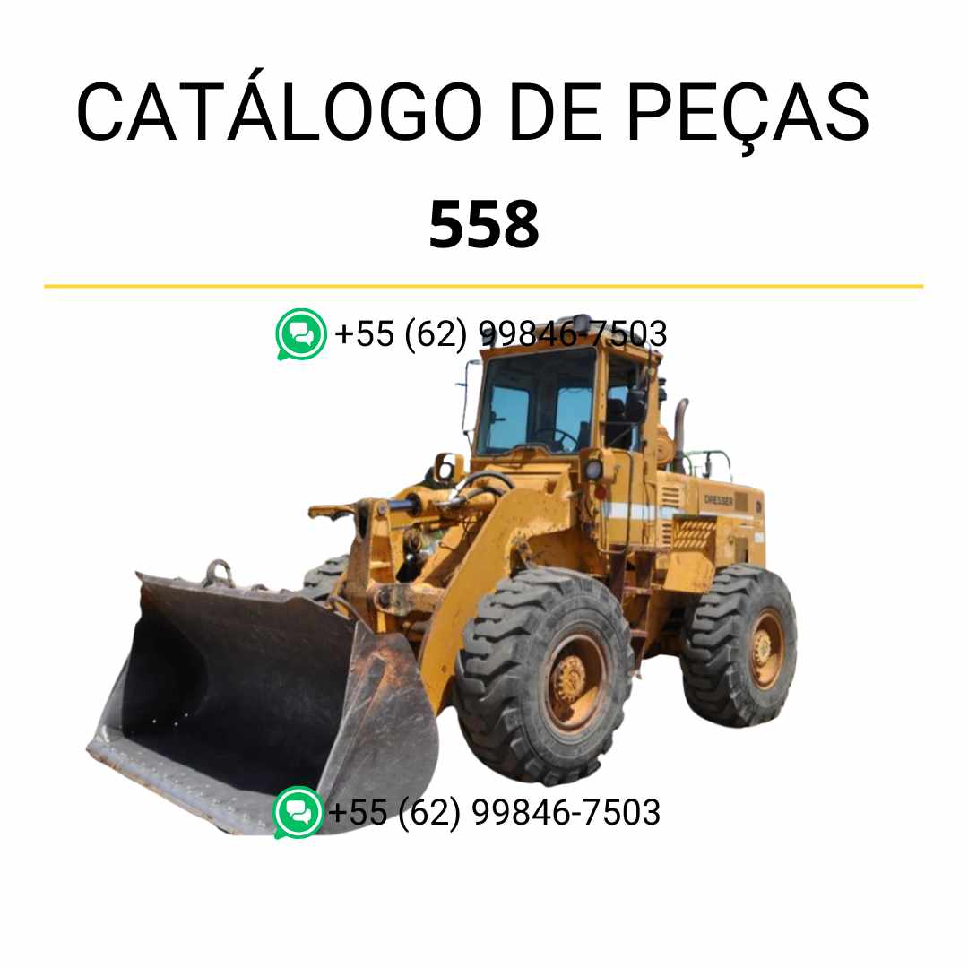 Catálogo de peças Komatsu 558 em PDF, com diagramas técnicos e detalhamento completo dos componentes da carregadeira de rodas