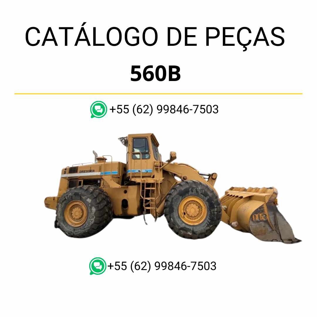 Catálogo de peças Komatsu 560B em PDF, com esquemas técnicos e lista detalhada de componentes da carregadeira de rodas