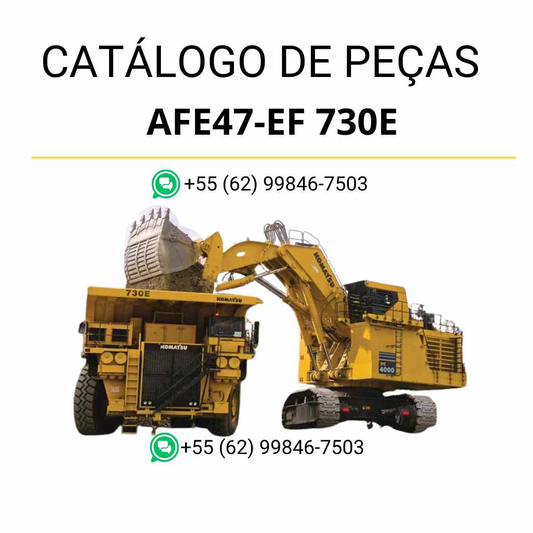 Catálogo de peças Komatsu 730E em PDF com diagramas ilustrados e identificação completa dos conjuntos do caminhão basculante