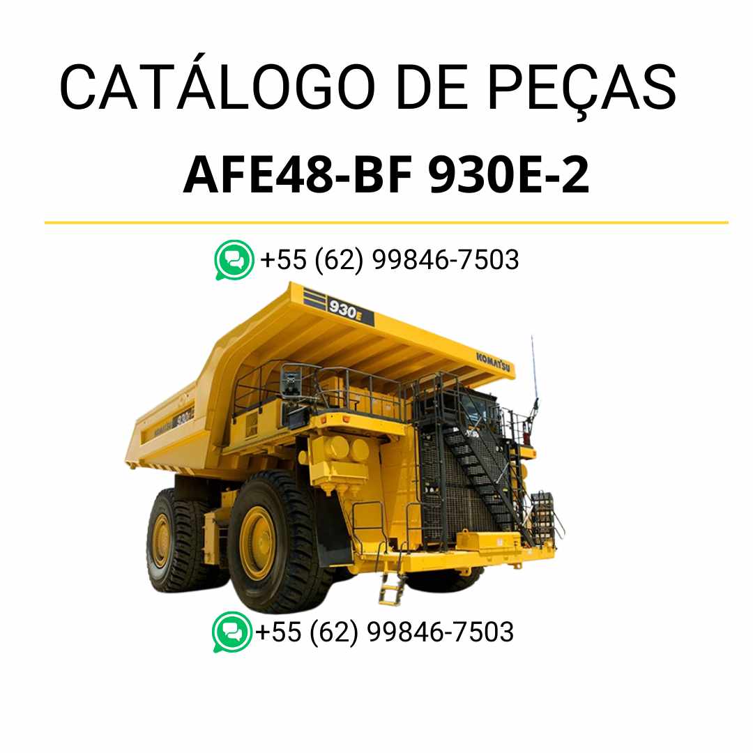 Catálogo de peças Komatsu 930E-2 em PDF com ilustrações técnicas precisas e apoio completo para identificação dos componentes