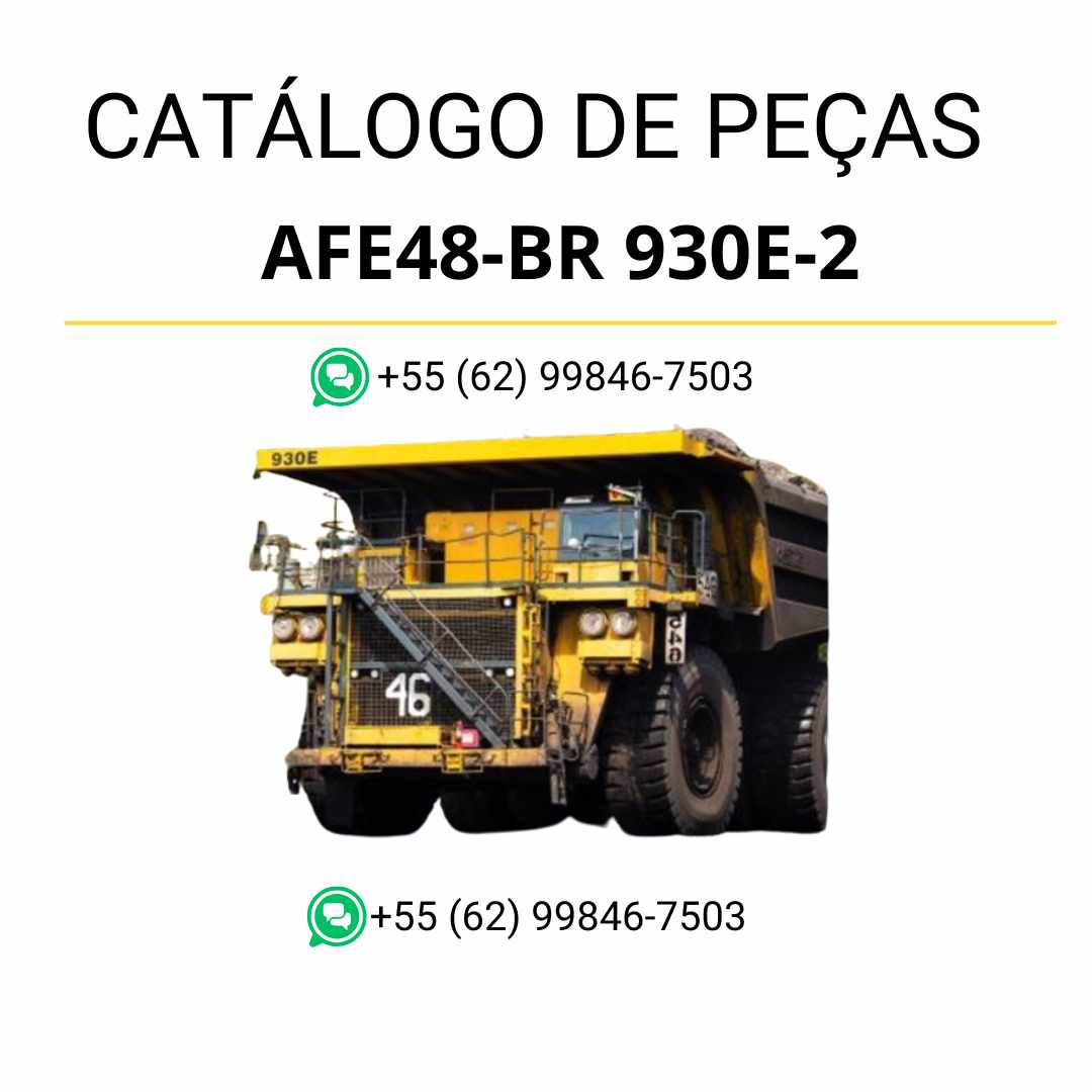 Catálogo de peças Komatsu 930E-2 em PDF com estrutura técnica clara e identificação precisa dos componentes do caminhão basculante