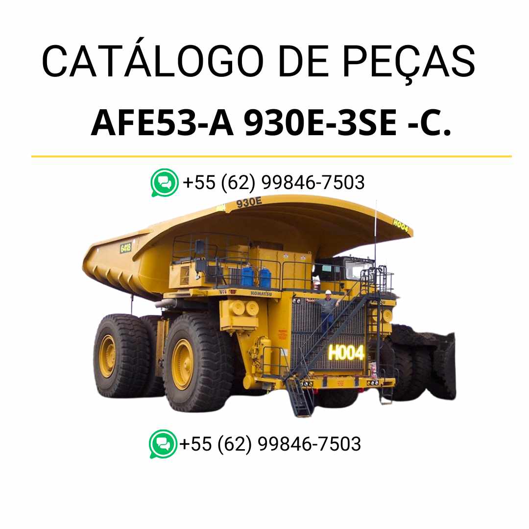 Catálogo de peças Komatsu 930E-3SE em PDF com lista de componentes originais e vistas explodidas para caminhão basculante