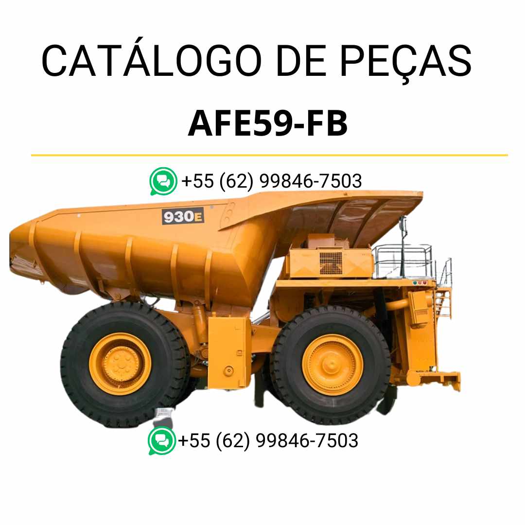 Catálogo de peças Komatsu 930E-4 em PDF, com diagramas detalhados e identificação precisa dos componentes do caminhão basculante