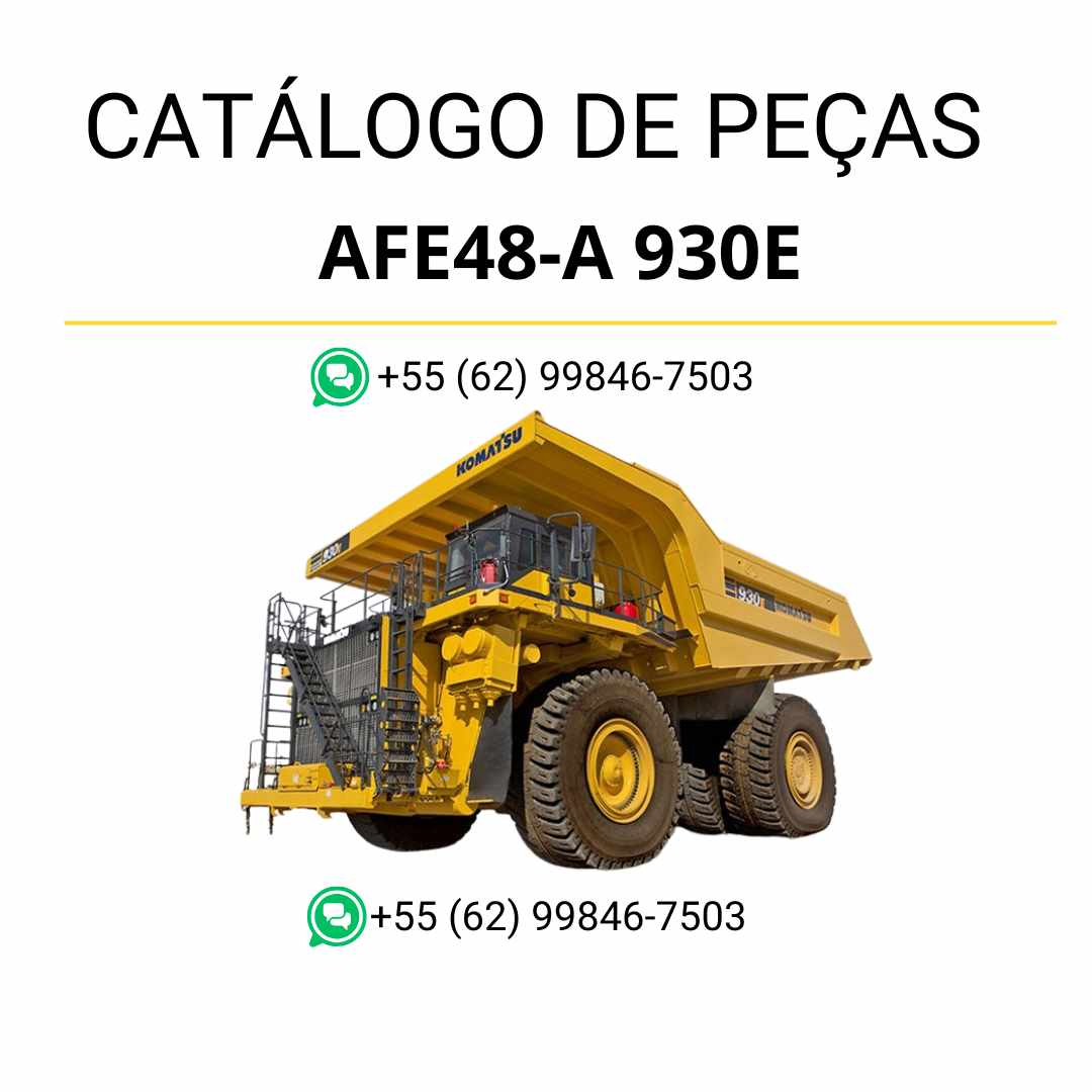 Catálogo de peças Komatsu 930E em PDF com esquemas técnicos e relação completa dos componentes do caminhão basculante