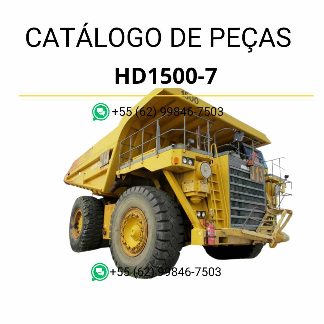 Catálogo de peças Komatsu AFP54-B HD1500-7 em PDF com diagramas técnicos e identificação completa de conjuntos do caminhão basculante