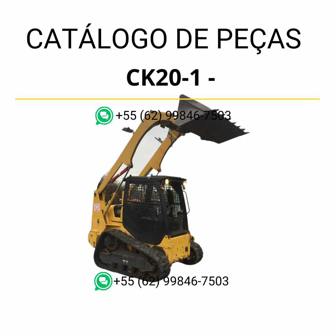 Catálogo de peças Komatsu CK20-1 em PDF para minicarregadeiras, com diagramas técnicos detalhados e lista completa de componentes originais