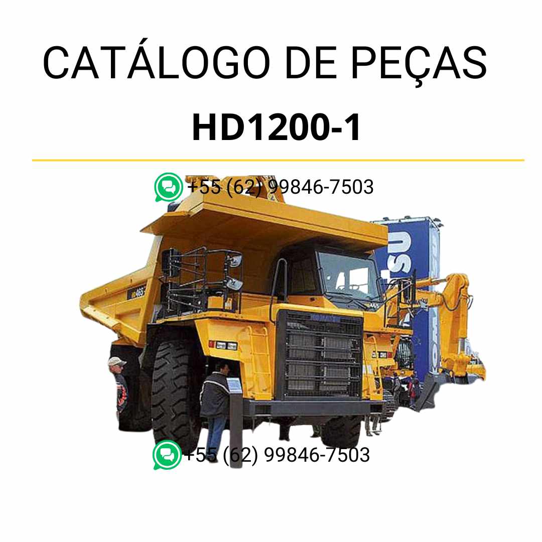 Catálogo de peças Komatsu HD1200-1 em PDF com diagramas técnicos completos e identificação de componentes do caminhão basculante