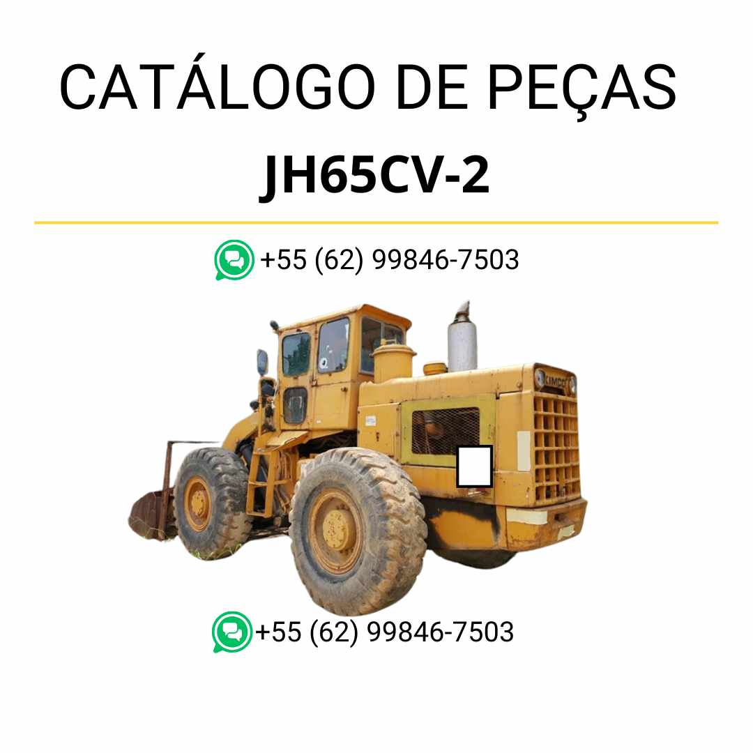 Catálogo de peças Komatsu JH65CV-2 em PDF, com esquemas técnicos e identificação precisa dos componentes da carregadeira de rodas