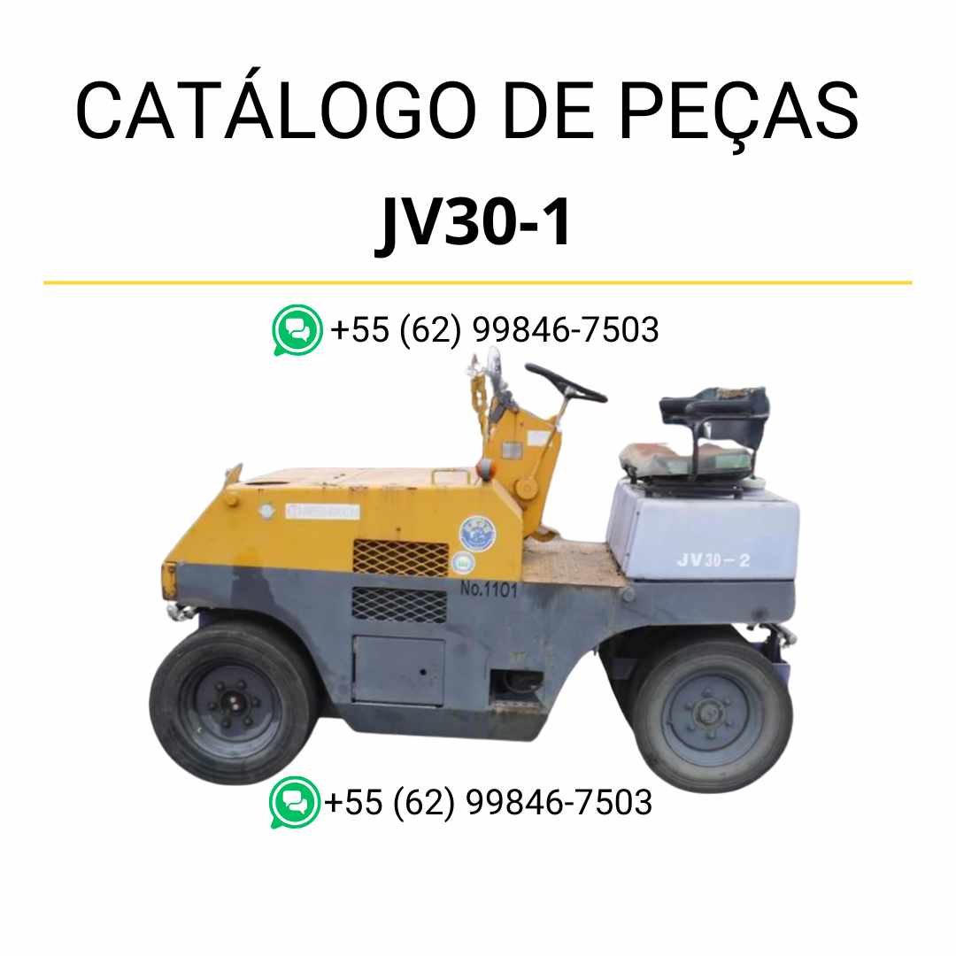 Catálogo de peças Komatsu JV30-1 em PDF para rolos compactadores, contendo diagramas técnicos e lista completa de peças originais para manutenção