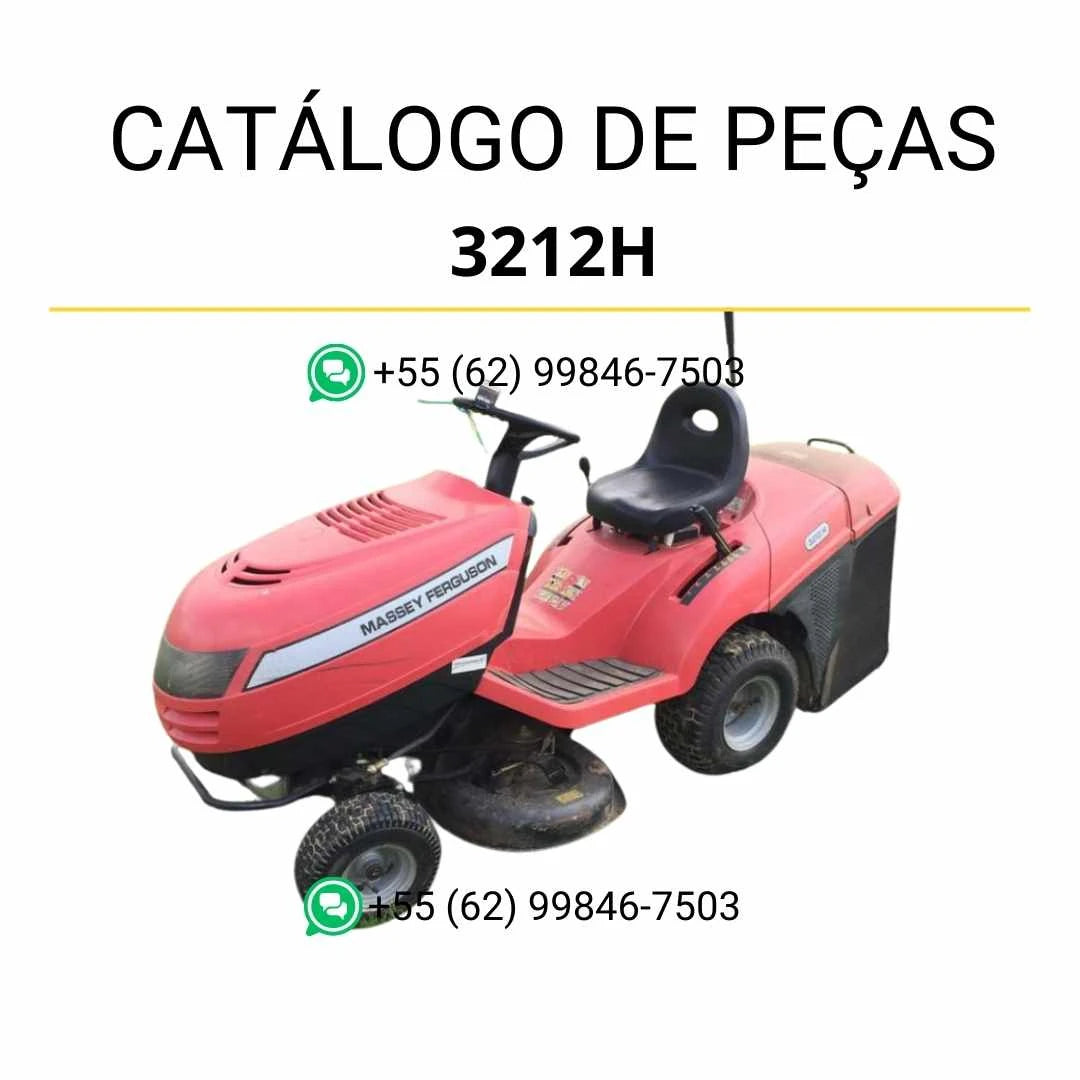 Catálogo de peças Massey Ferguson 22-12, 3212H e 32-13H cortador em PDF, com diagramas técnicos e identificação detalhada dos conjuntos e componentes.