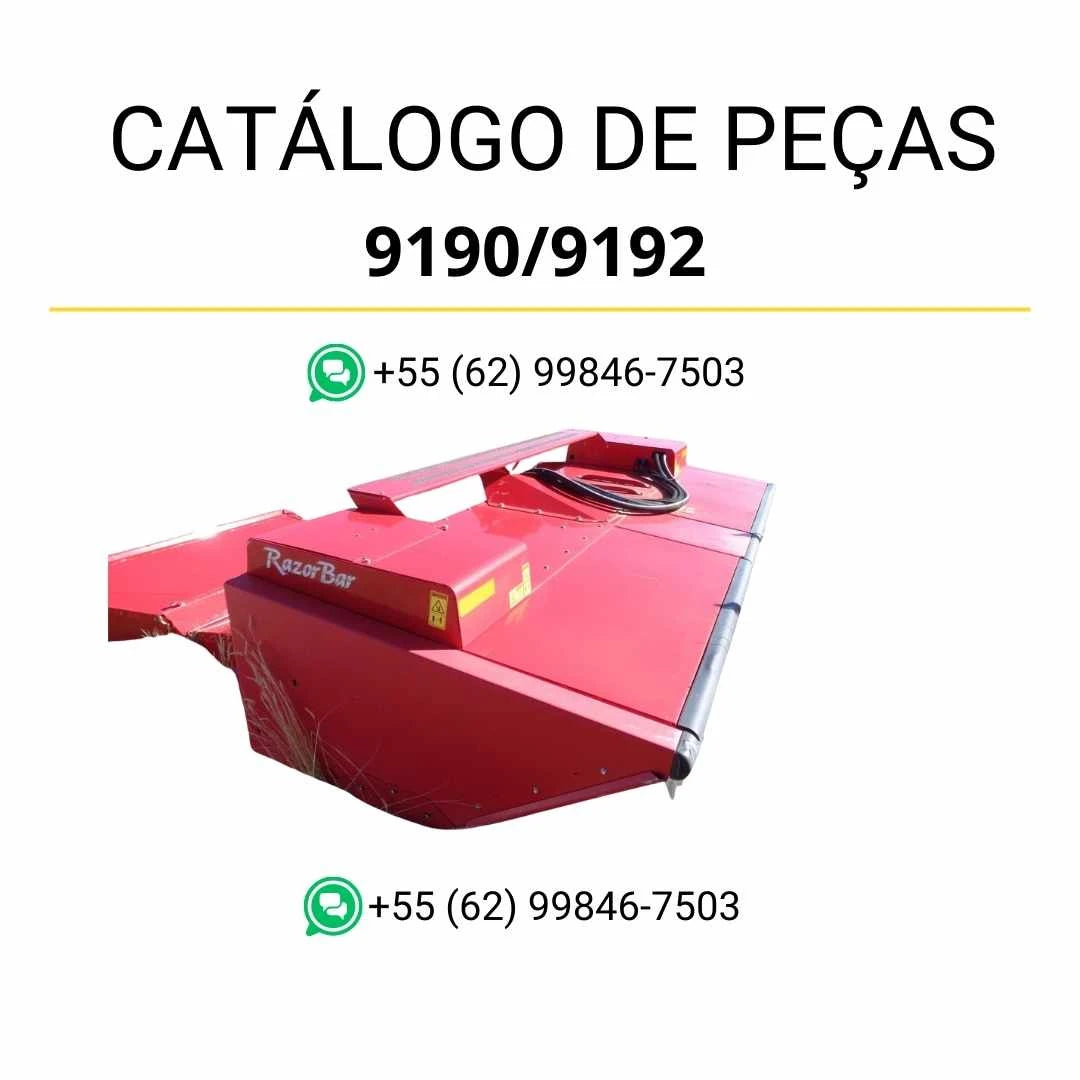Catálogo de peças PDF Massey Ferguson 9190/9192 Rotativa com ilustrações técnicas e códigos OEM para identificação rápida de componentes