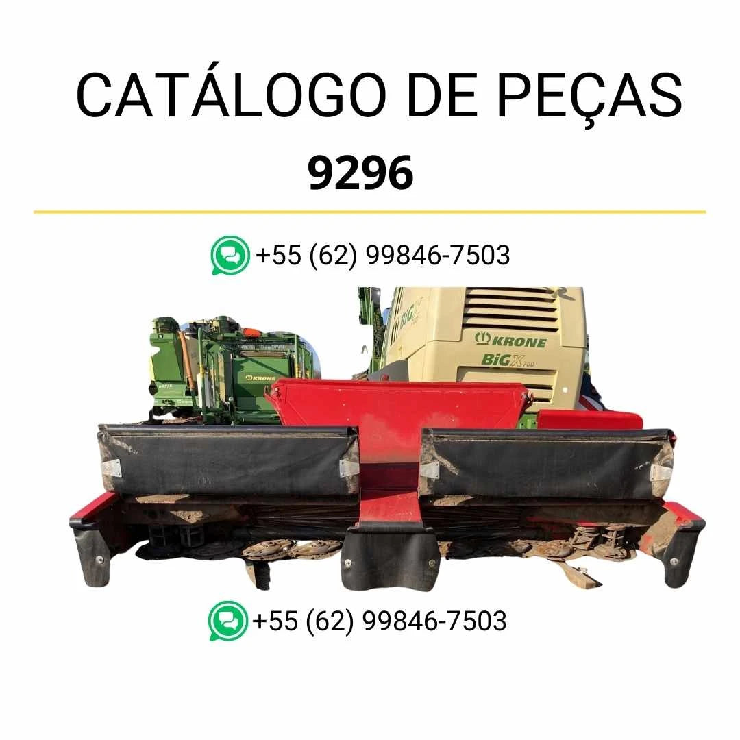 Catálogo de peças Massey Ferguson 9296 em PDF com ilustrações técnicas e lista detalhada dos componentes da plataforma rotativa