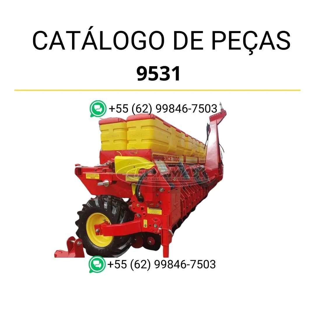 Catálogo de peças Massey Ferguson 9531 Grain Drill em PDF com ilustrações técnicas e identificação completa dos conjuntos e componentes
