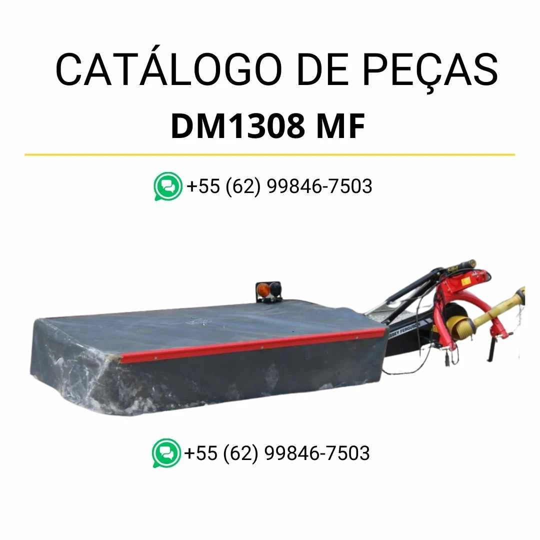 Catálogo de peças Massey Ferguson DM1308 MF AHM para plataforma em PDF, com diagramas detalhados e lista completa de componentes