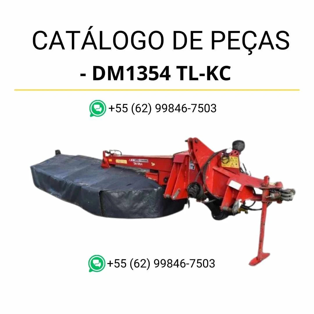 Catálogo de peças Massey Ferguson DM1354 TL-KC MF ALY em PDF, com ilustrações técnicas e identificação completa dos componentes da cortadora