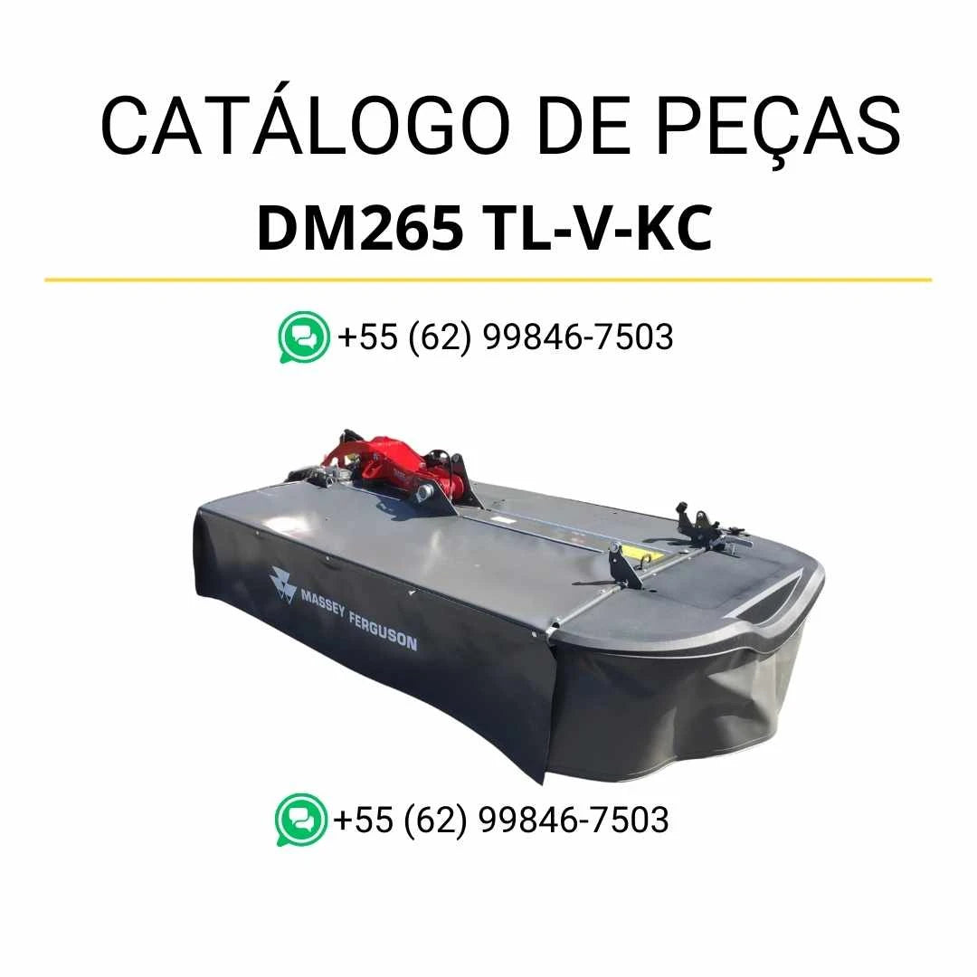 Catálogo de peças Massey Ferguson DM265 TL-V-KC MF NYJ em PDF, trazendo ilustrações técnicas e identificação completa dos conjuntos